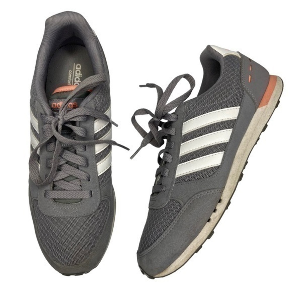 Adidas Sneaker Shoes Neo City Racer Gray Peach Lace Up Womens‎ Athletic Size 7